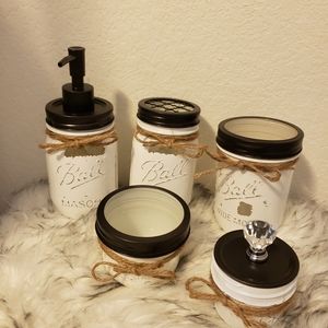 New Bathroom mason jar decor set
